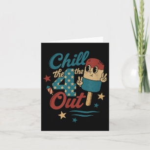 Chill 4th Out – Funny Retro 4th Of July Ice Cream Card