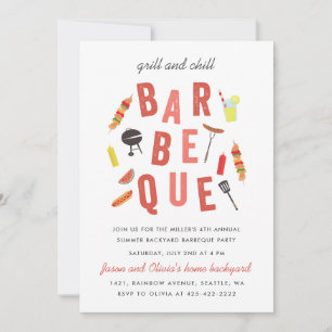 Chill and Grill Barbeque party Invitation