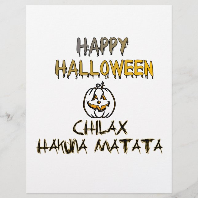 Chill and Relax. Happy Halloween  (Front)