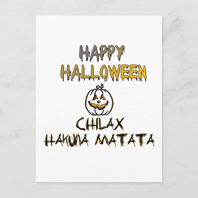 Chill and Relax Happy Halloween Collection Postcard (Front)