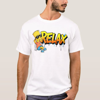 Chill Bart Relax Graffiti Urban Style Graphic Tee
