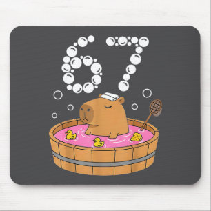 Chill Bath Tub Capybara Sauna 67 Relaxed Animal Fu Mouse Pad