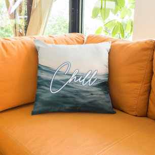 Chill Beach House Ocean Wave Cushion