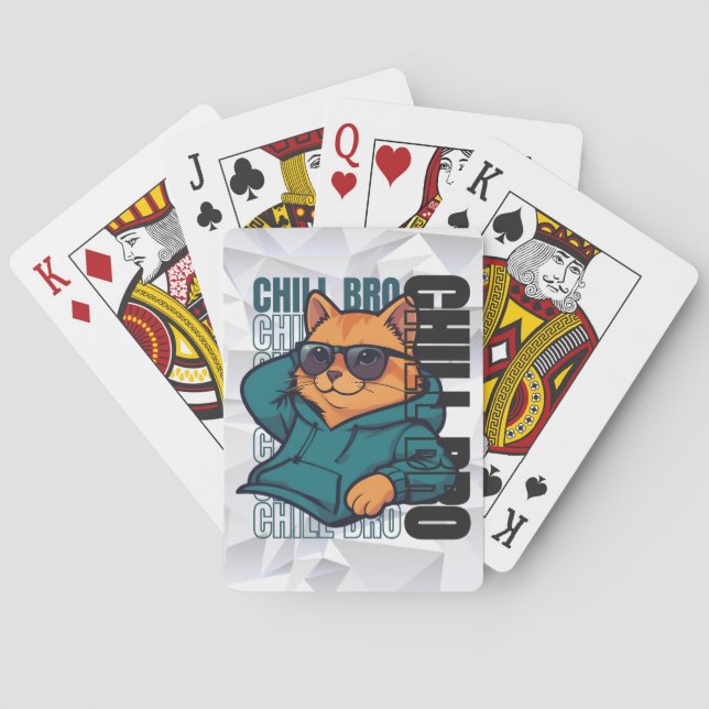 Chill Bro Cat Playing Cards (Back)