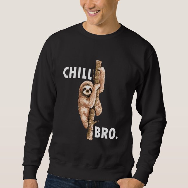 Chill Bro Hipster Relax Con Boys & Girls Sweatshirt (Front)