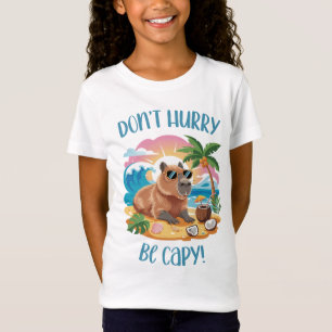 Chill Capybara Beach Vibes – Don’t Hurry Be Capy T-Shirt