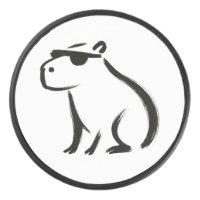 Chill Capybara – Ink Brush Design on