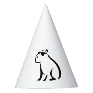Chill Capybara – Ink Brush Design Tote Bag Party Hat