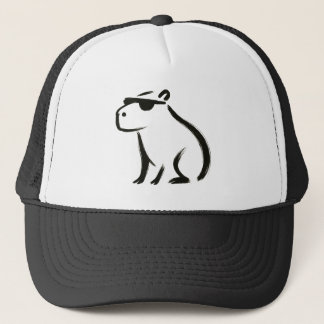Chill Capybara – Ink Brush Design Tote Bag Trucker Hat
