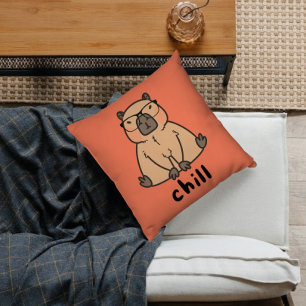 Chill Capybara Wearing Glasses Cushion