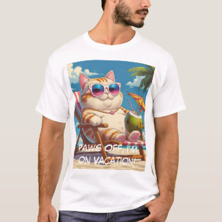 Chill Cat Beach Vibes – Funny Vacation T-Shirt