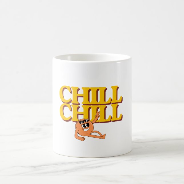 Chill Chill Retro Cartoon Character Mug (Center)