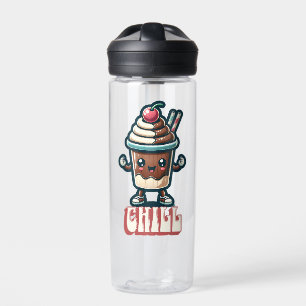 Chill Chocolate Milkshake Pun Water Bottle