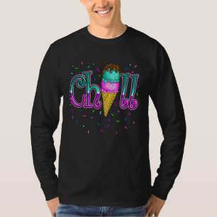Chill Cute Sweet Pink Teal Ice Cream Sprinkle T-Shirt
