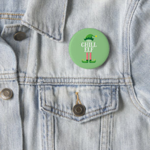Chill Elf Matching Family Group Christmas Party 6 Cm Round Badge