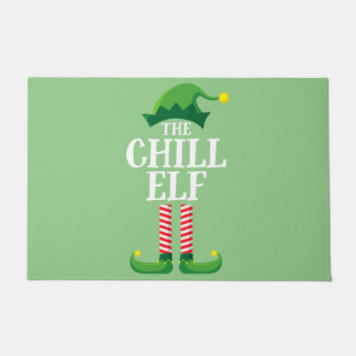 Chill Elf Matching Family Group Christmas Party Doormat