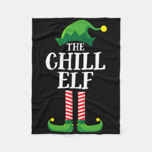 Chill Elf Matching Family Group Christmas Party  Fleece Blanket