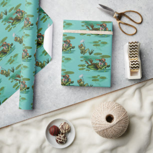 Chill Frogs Enjoying Summer Wrapping Paper