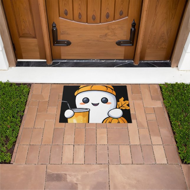 Chill Ghost Warm Coffee Cosy Fall Doormat (Outdoor)