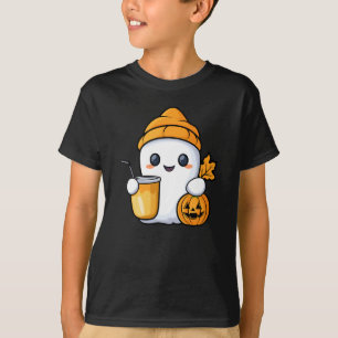 Chill Ghost Warm Coffee Cosy Fall T-Shirt