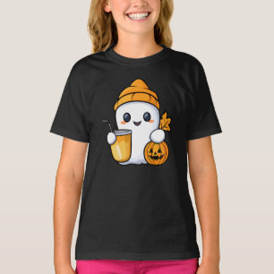 Chill Ghost Warm Coffee Cosy Fall T-Shirt
