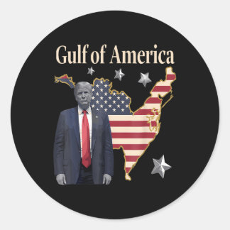 Chill Greeting From The Gulf Of Usa America Patrio Classic Round Sticker