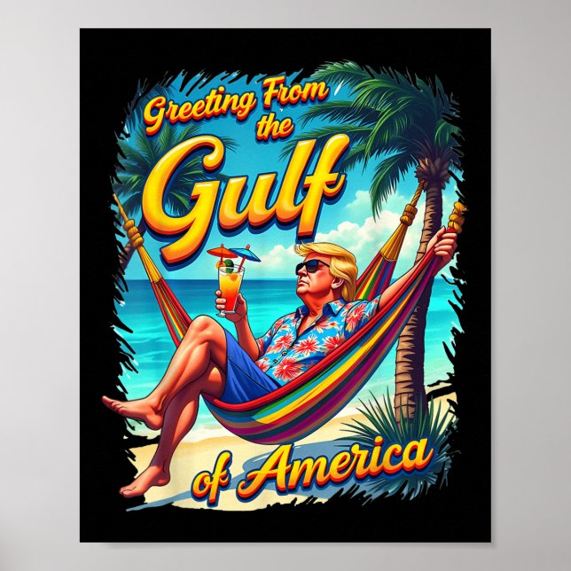 Chill Greeting From The Gulf Of Usa America Patrio Poster (Front)