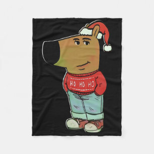 Chill Guy - My New Character Meme Christmas Chill  Fleece Blanket