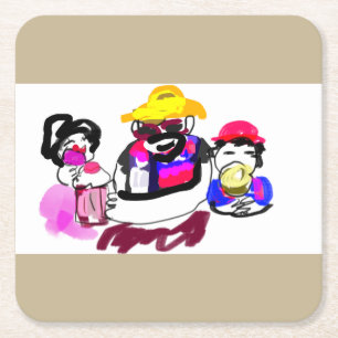 Chill Happy Father's day Square Paper Coaster