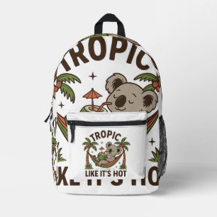 Chill Koala Vibes Printed Backpack
