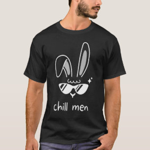 Chill Men Bunny Ears Glasses Bunny Spring Sunday R T-Shirt