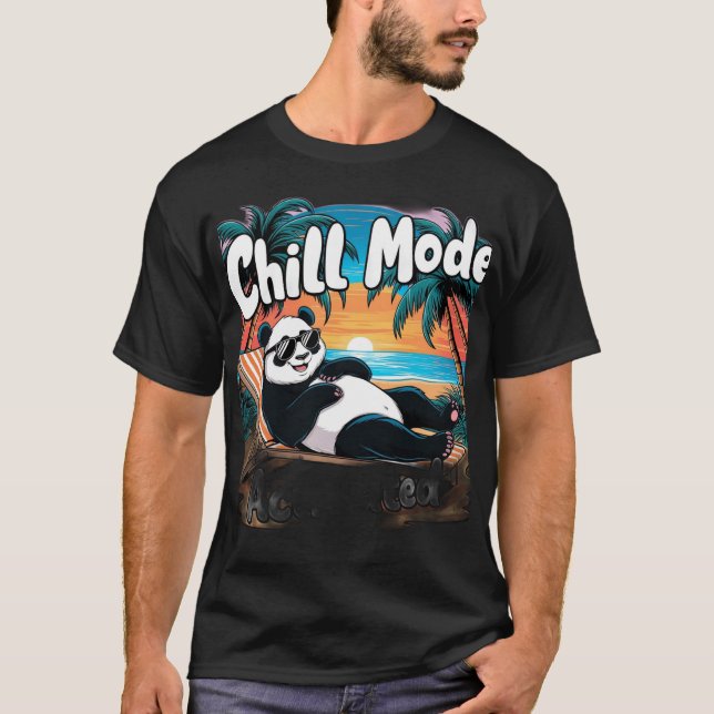 Chill Mode Activated: Laid-Back Panda Paradise T-Shirt (Front)