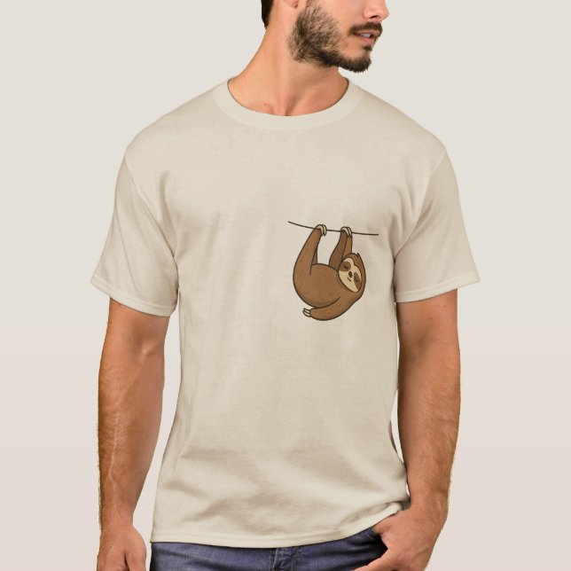 Chill Mode: Activated – Sleepy Sloth Hanging Out T-Shirt (Front)