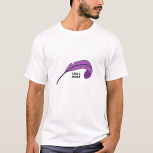 Chill Mode – Relaxed Purple Leaf Illustration  T-Shirt