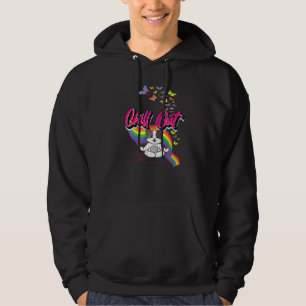 Chill Out Cute Cat Meditate Meditation Graphic Hoodie