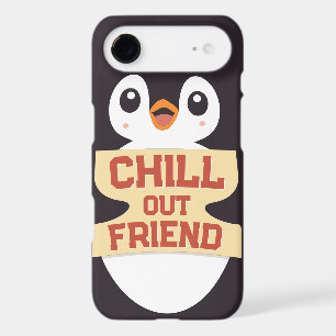 Chill out, friend: Cute Penguin Holding a Sign