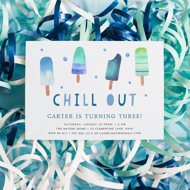 Chill Out | Popsicle Birthday Party Invitation (Creator Uploaded)