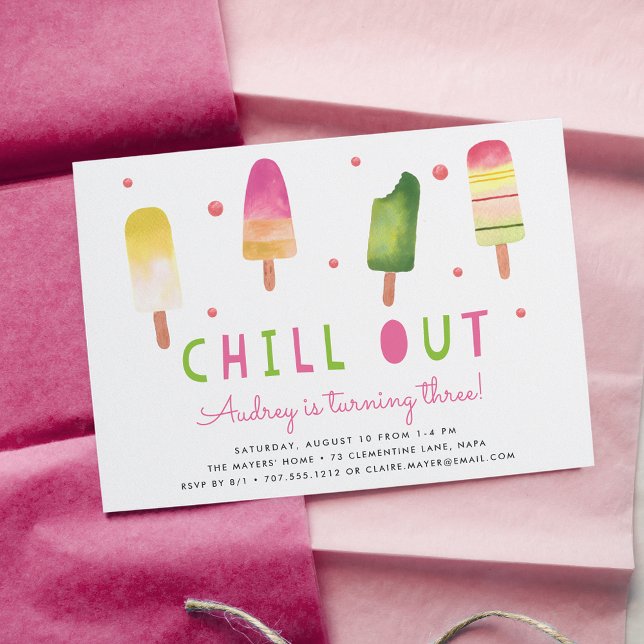 Chill Out | Popsicle Birthday Party Invitation (Creator Uploaded)