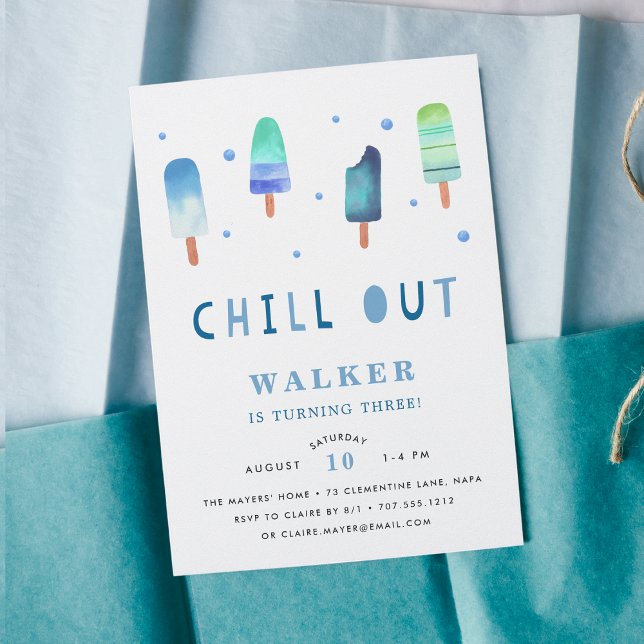 Chill Out | Popsicle Birthday Party Invitation (Creator Uploaded)