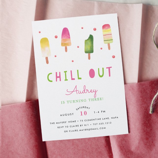Chill Out | Popsicle Birthday Party Invitation (Creator Uploaded)