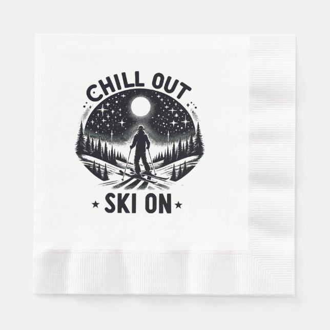 Chill out Ski on Napkin (Front)