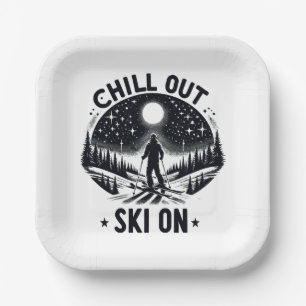 Chill out Ski on Paper Plate