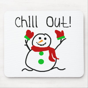 Chill Out Snowman Mouse Pad