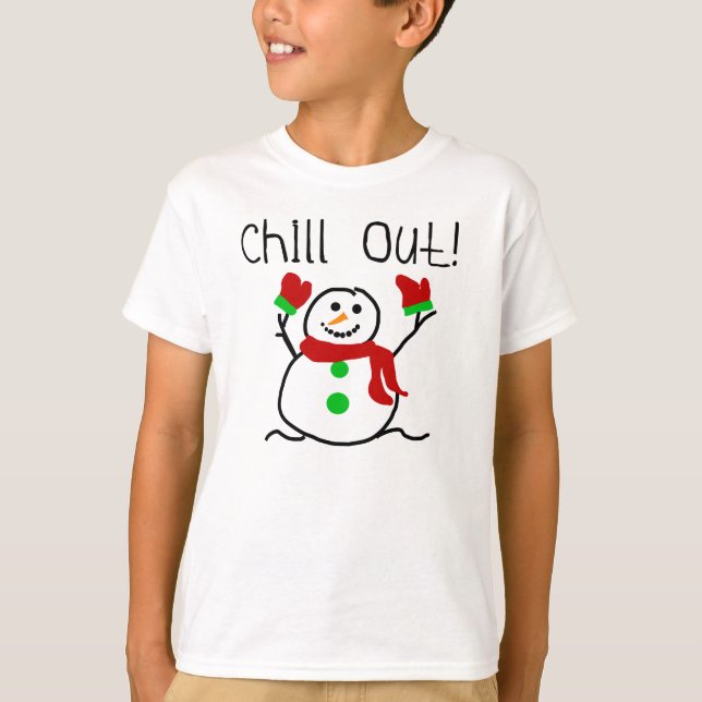 Chill Out Snowman T-Shirt (Front)