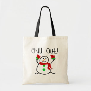 Chill Out Snowman Tshirts and Gifts Tote Bag
