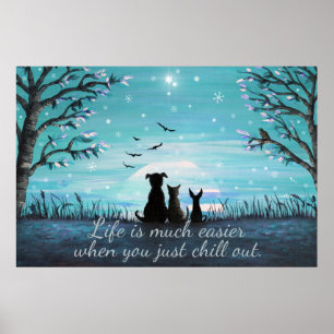 Chill Out Winter Sunset Poster