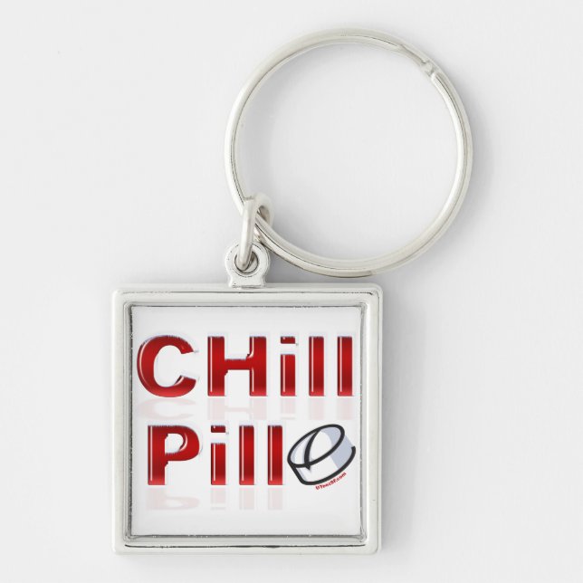 Chill Pill Funny PMS Key Ring (Front)