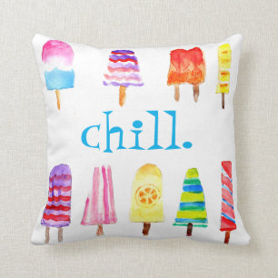 Chill Pill Watercolor Popsicle Relaxation Cushion