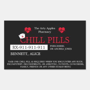 chill pills nurse graduation party favour Rx label