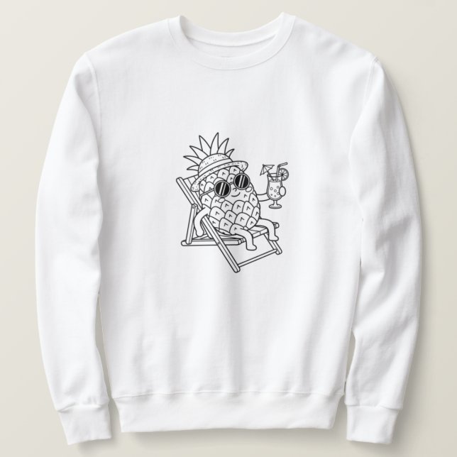 Chill Pineapple Summer Vibes  Sweatshirt (Design Front)